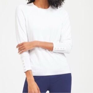 J McLaughlin ‘Jana’ Long-Sleeve Modal Top, Blue - size small - EUC